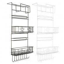 5 Tiers Fridge Hanging Rack Shelf Side Storage Spice Multi-Layer Side Holder COD