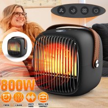 800W Quiet Portable Home Electric Adjustable Air Fan Mini Heater Hot Desktop COD