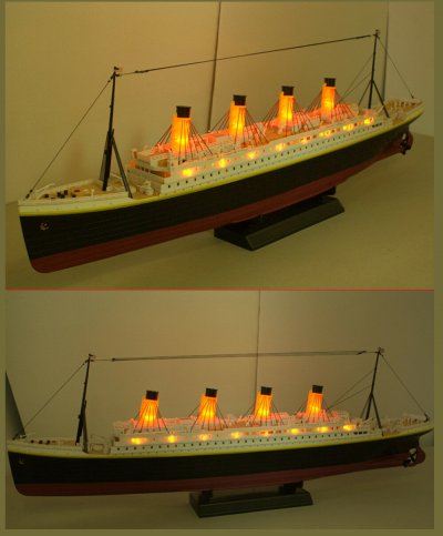 NQD 757 1/325 2.4G 80cm Simulation Titanic RC Boat Electric Ship Model with Light RTR Toys COD