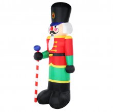 2.4m Inflatable Christmas Soldier Man Air Blown Light Up Outdoor Yard Decor