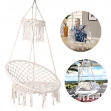 150KG Max Load Classic Hammock Swing Chair Bohemian Style Cotton Rope Hanging Spider Swing for Patio, Yard, Garden Indoor Outdoor COD