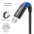 USLION 3A USB-A to Micro USB Cable QC2.0 QC3.0 Fast Charging Data Transmission Nylon Weaving Core Line 0.5M/1M/2M Long for Oneplus 7 Huawei P30 MI9 S10 S10+