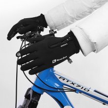 Warm Cycling Gloves Wear-resistant Touch Screen Waterproof Windproof Gloves for Outdoor Sport Running COD