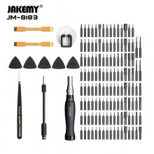 Jakemy 145 Piece Precision Screwdriver Set with Comprehensive Repair Kit with 132 CR-V Bits, Anti-Slip Handle, Adjustable Extension Bar COD