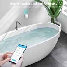 MoesHouse WiFi Tuya Water Leakage Detector Wireless Remote APP Monitor Water Leakage Detection Alarm Notification Push Work with Alexa Google COD