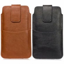 Bakeey 6.4/5.5/5.2 inch Bussiness PU Leather Mobile Phone Money Coin Men Phone Bag Belt Waist Bag Sidebag Pack with Card Slot COD