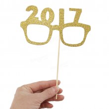 12Pcs Happy New Year Eve Party Photo Booth DIY Mask Mustache Stick Props COD